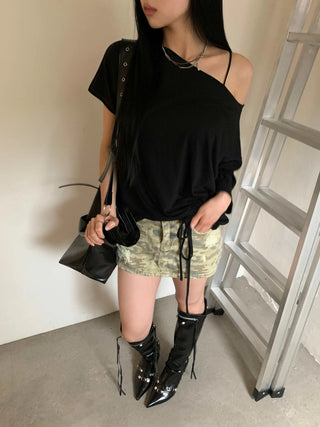 Military camouflage skirt pants mini skirt