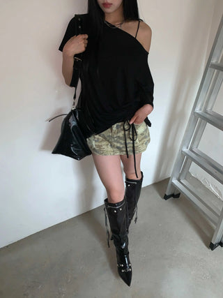 Military camouflage skirt pants mini skirt