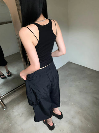 glam layered slim fit spandex sleeveless nasi