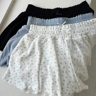 floral cozy homewear pajama shorts