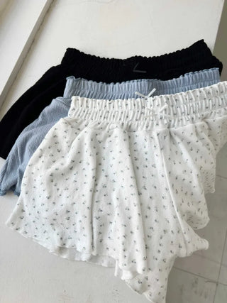 floral cozy homewear pajama shorts