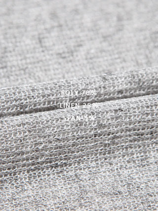 summer linen oversized see-through boxy summer long-sleeved knit t-shirt