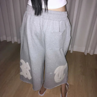 diploma patch wide bermuda 7/8 training pants