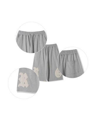 diploma patch wide bermuda 7/8 training pants