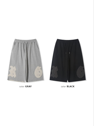 diploma patch wide bermuda 7/8 training pants