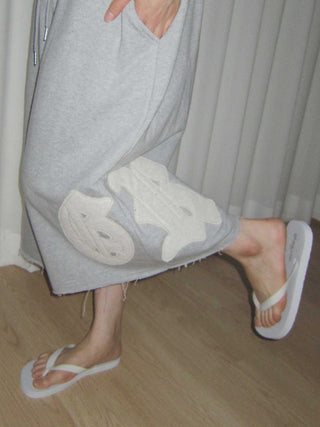 diploma patch wide bermuda 7/8 training pants