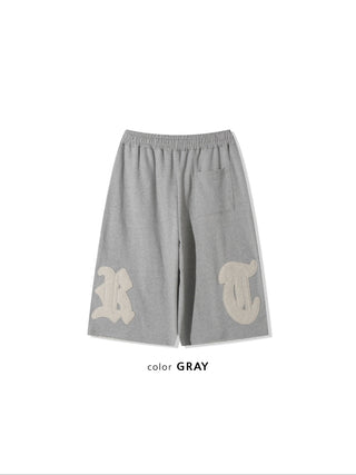 diploma patch wide bermuda 7/8 training pants