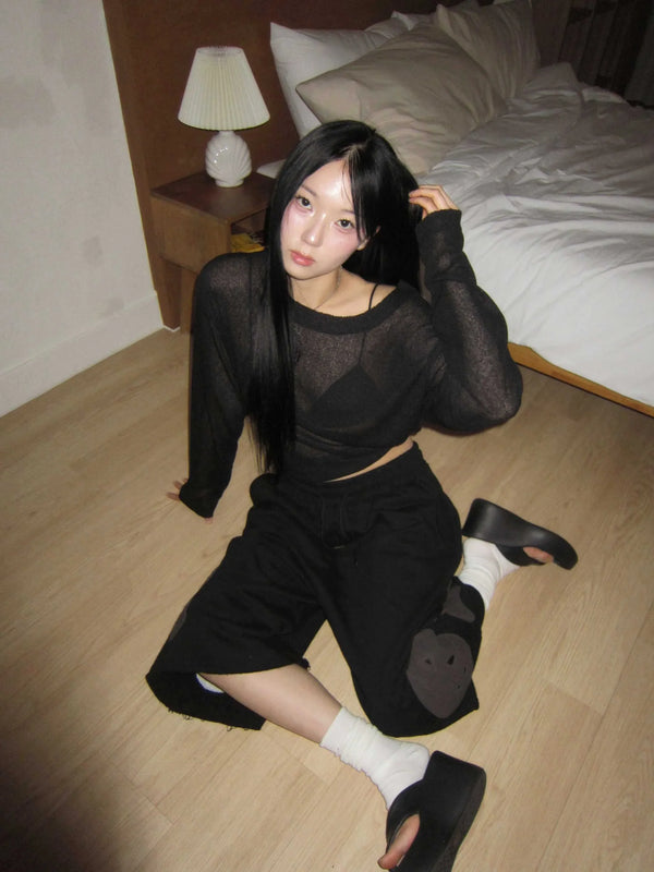 diploma patch wide bermuda 7/8 training pants