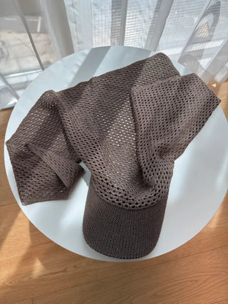 Knitted hood scarf ball cap hat