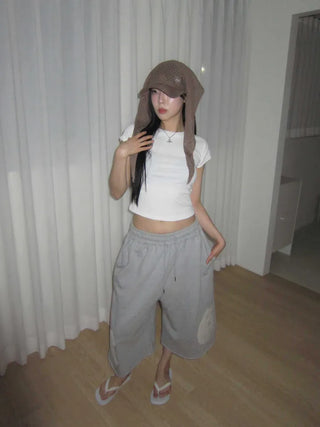 Knitted hood scarf ball cap hat