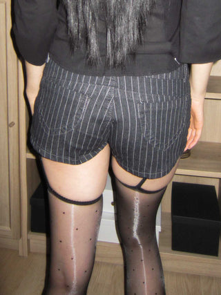 Striped crop shorts