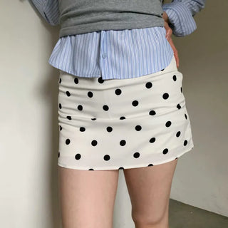 polka dot H-line mini skirt