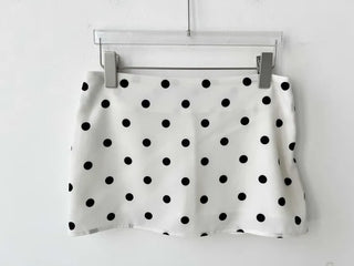 polka dot H-line mini skirt