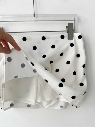 polka dot H-line mini skirt