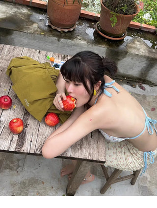 Teddy Bear 4-Piece Bikini Skirt Cover-Up Swimsuit