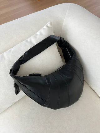 high-quality*sheepskin Leme Croissant shoulder bag