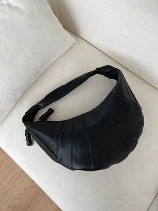 high-quality*sheepskin Leme Croissant shoulder bag