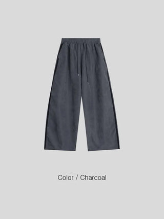 washed wide track pants