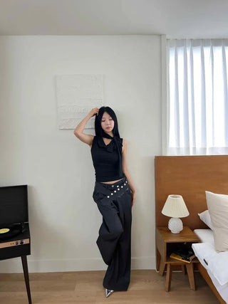 tie scarf slim sleeveless nasi