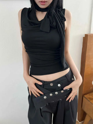 tie scarf slim sleeveless nasi