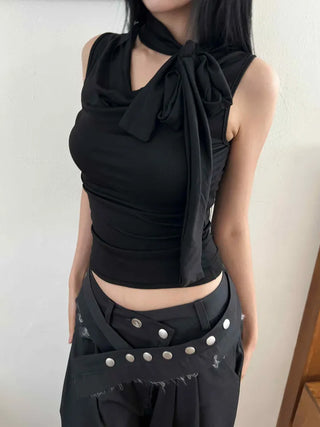 tie scarf slim sleeveless nasi