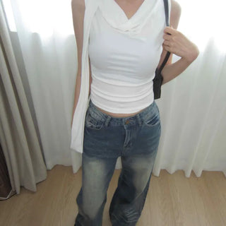 tie scarf slim sleeveless nasi