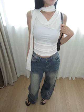 tie scarf slim sleeveless nasi