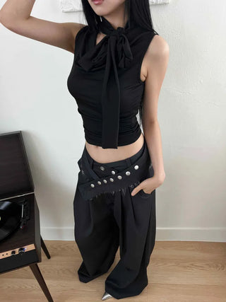 tie scarf slim sleeveless nasi