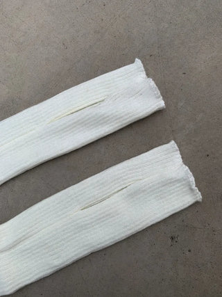 Knitted Goalji Long Leg Warmer Ring Knee Socks