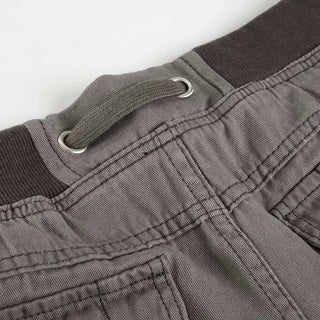 Vintage Y2K semi-bootcut washed banded cotton long flare pants