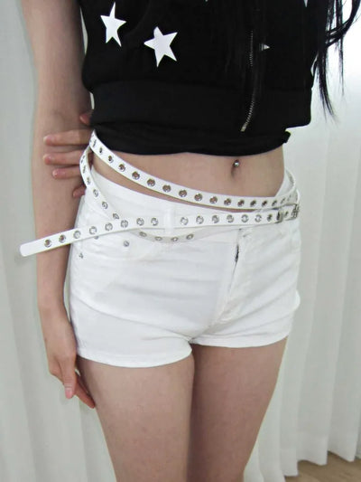 studded double-row belt