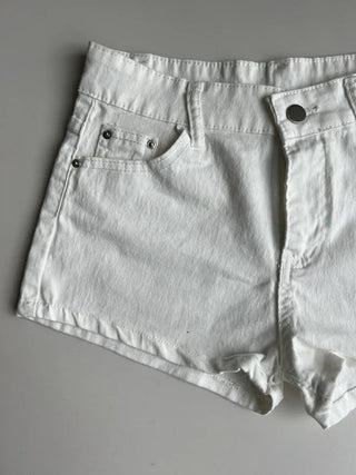 basic 3-part high-waist cotton shorts