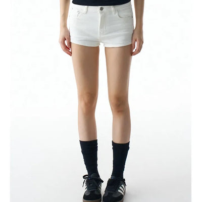 basic 3-part high-waist cotton shorts