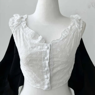 Cupid Two-Piece Halter Neck Vest Set with Integrated Blouse