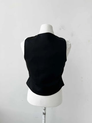 Cupid Two-Piece Halter Neck Vest Set with Integrated Blouse