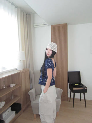 nylon shirring washer skirt layered wide banding pants skirt pants