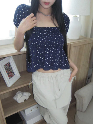 nylon shirring washer skirt layered wide banding pants skirt pants