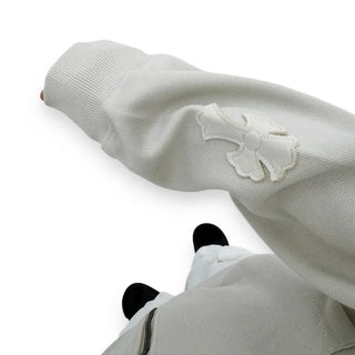 chrome cross patch back point overfit hooded zip-up