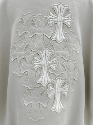 chrome cross patch back point overfit hooded zip-up