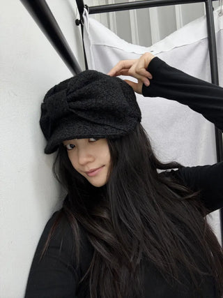 buckle ribbon poggle hunting cap sailor hat