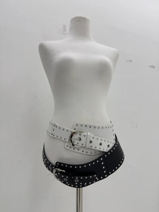 studded wide big size belt