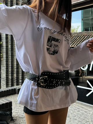 studded wide big size belt