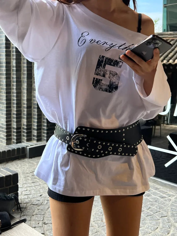 studded wide big size belt