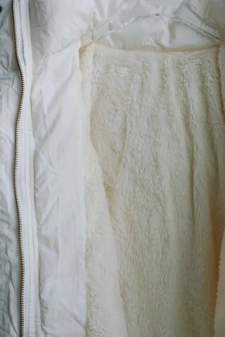 Added fleece lining🐏  hooded fur button wellon cotton short padding