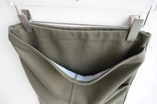 front double layered H-line midi skirt