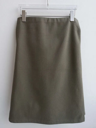 front double layered H-line midi skirt
