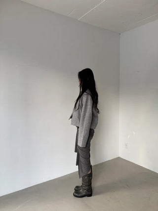 pigment faded washed high-neck zip-up jacket