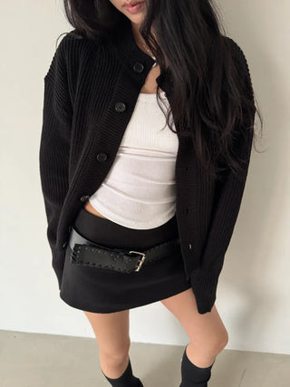 twisted leather big belt