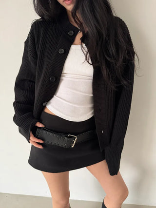 twisted leather big belt