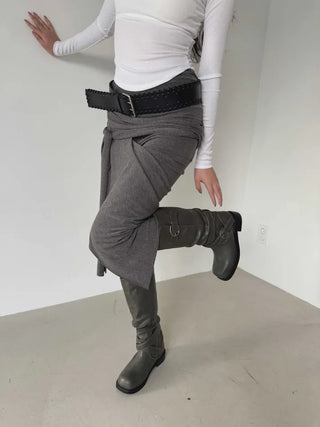 twisted leather big belt